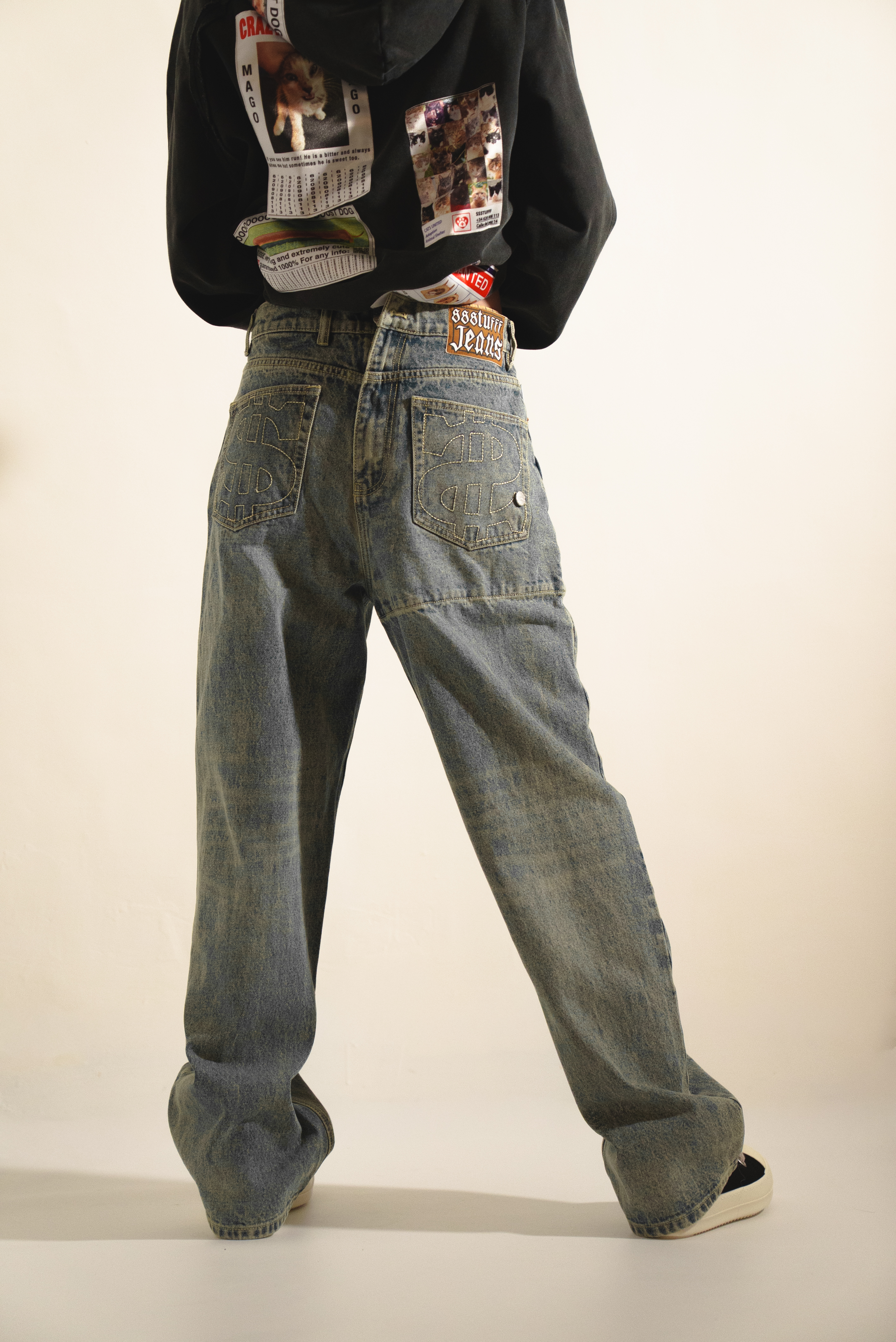 【Focus Store】現貨秒發 SSSTUFFF Underwear Denim Pant ''Grey'' 內褲牛仔褲