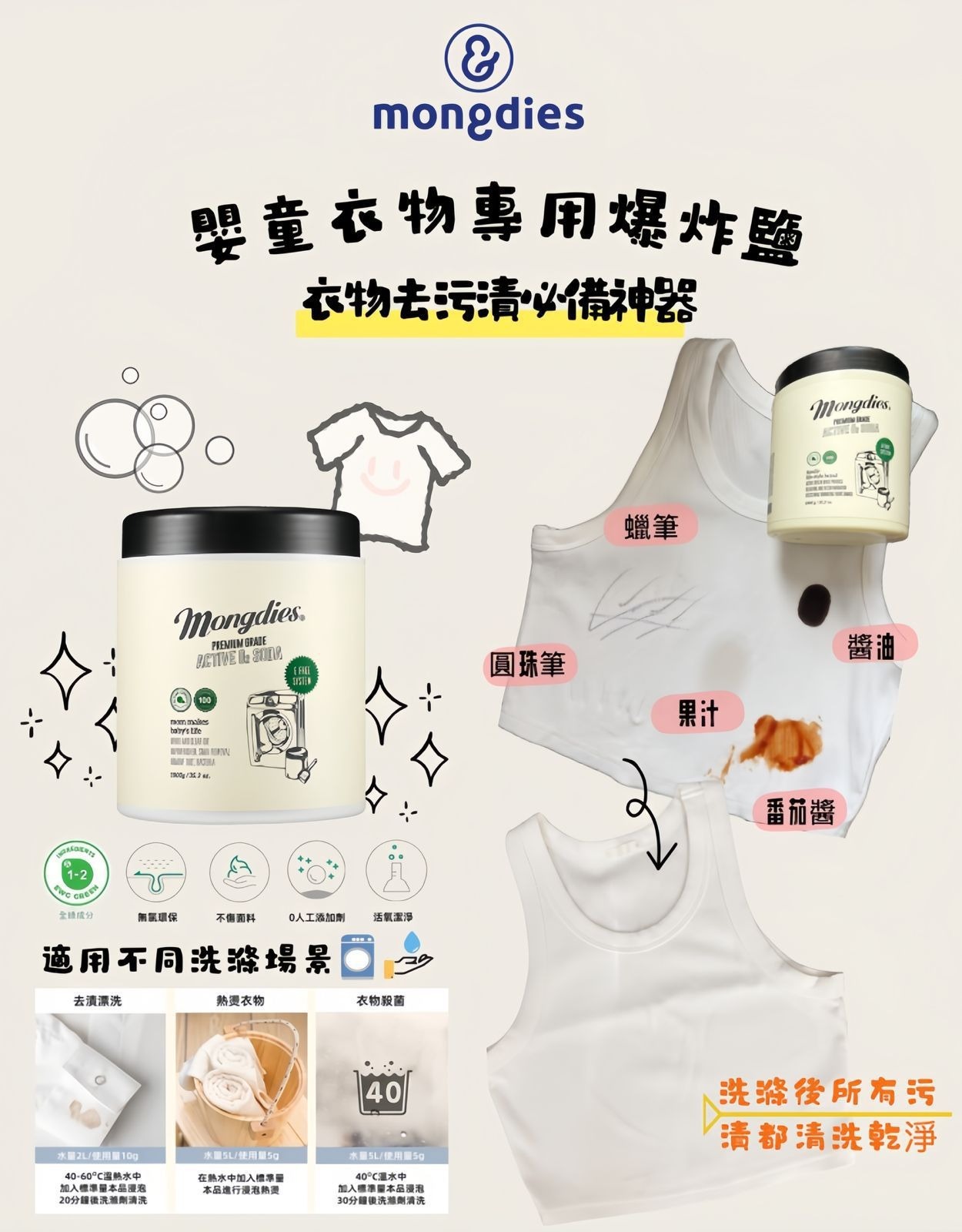 Mongdies 爆炸鹽洗衣粉