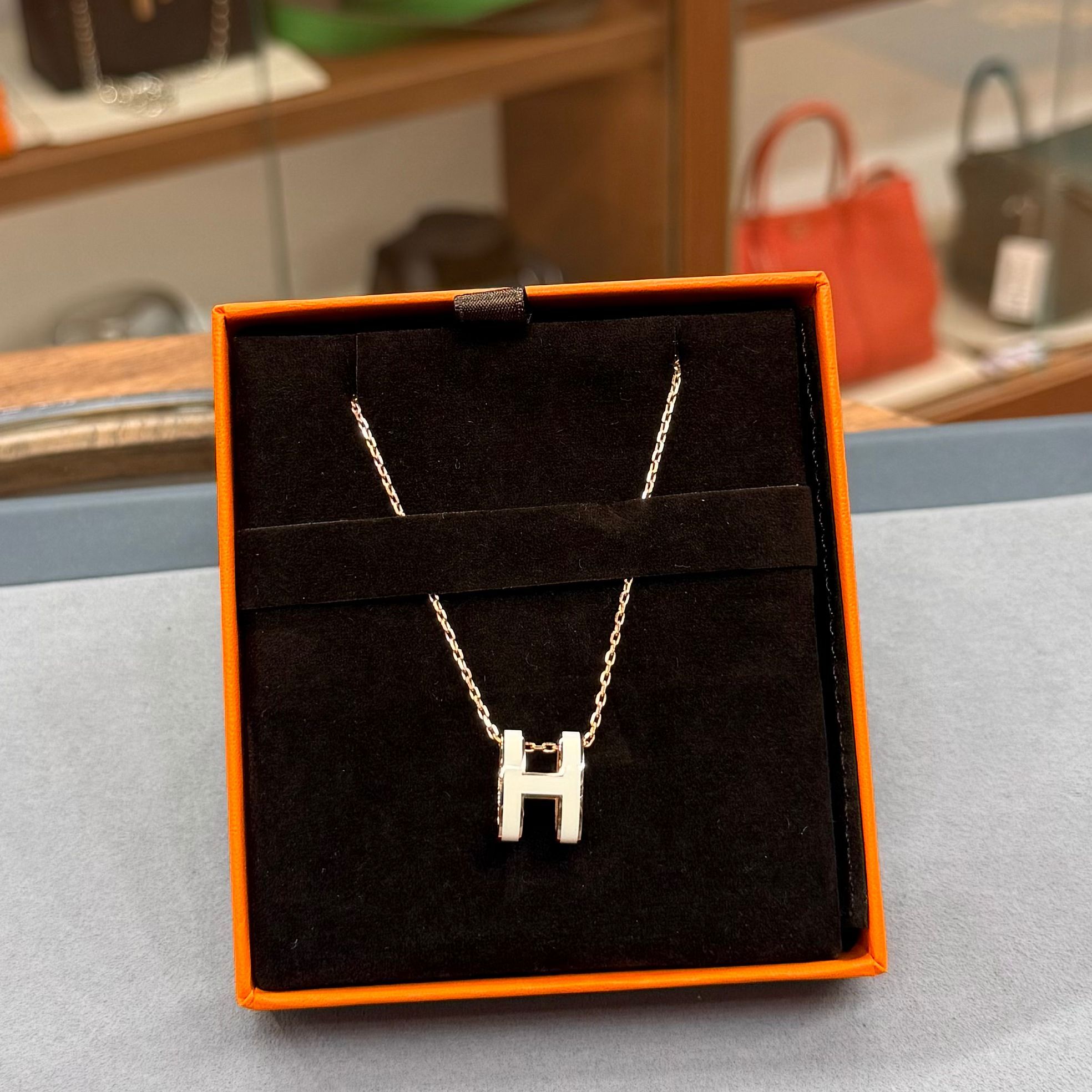 HERMES NECKLACE 大POP H 白色x玫瑰金 #愛馬仕項鏈 #全新閑置品