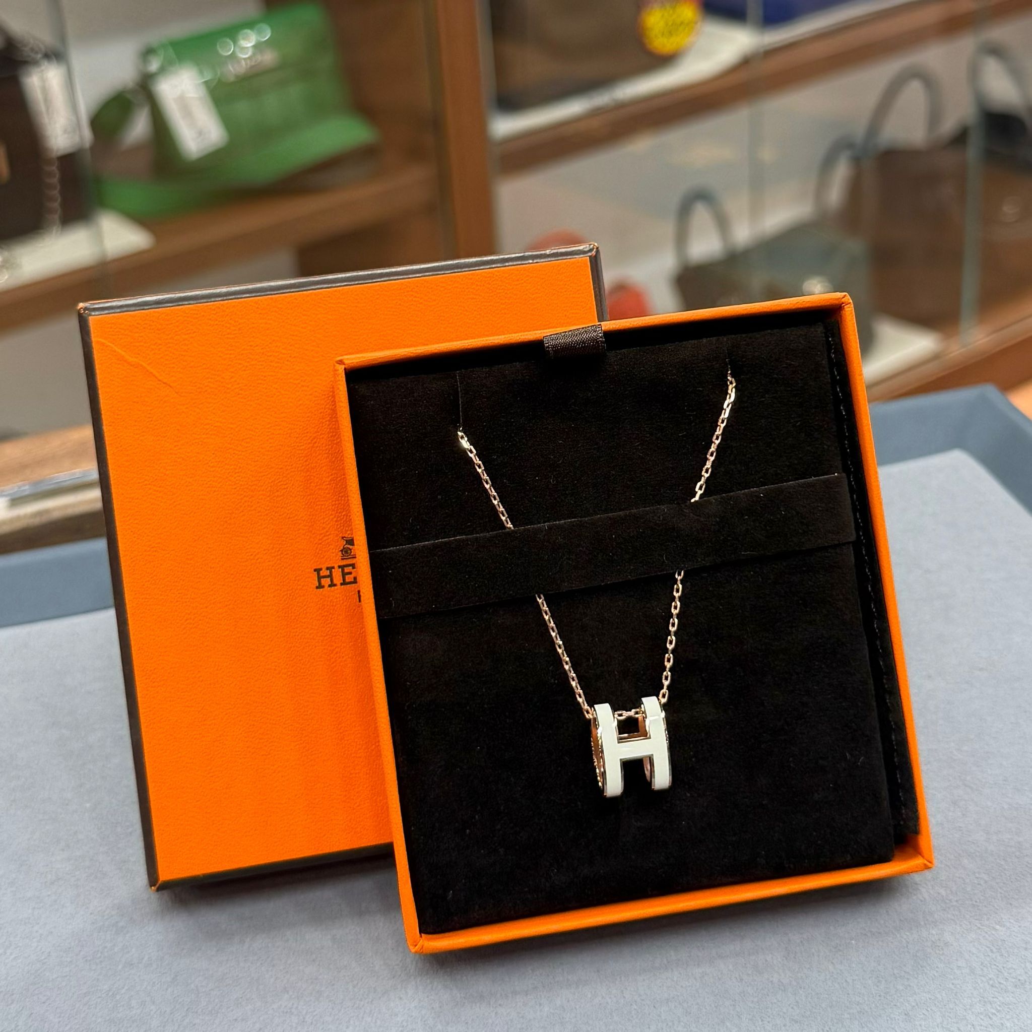 HERMES NECKLACE 大POP H 白色x玫瑰金 #愛馬仕項鏈 #全新閑置品