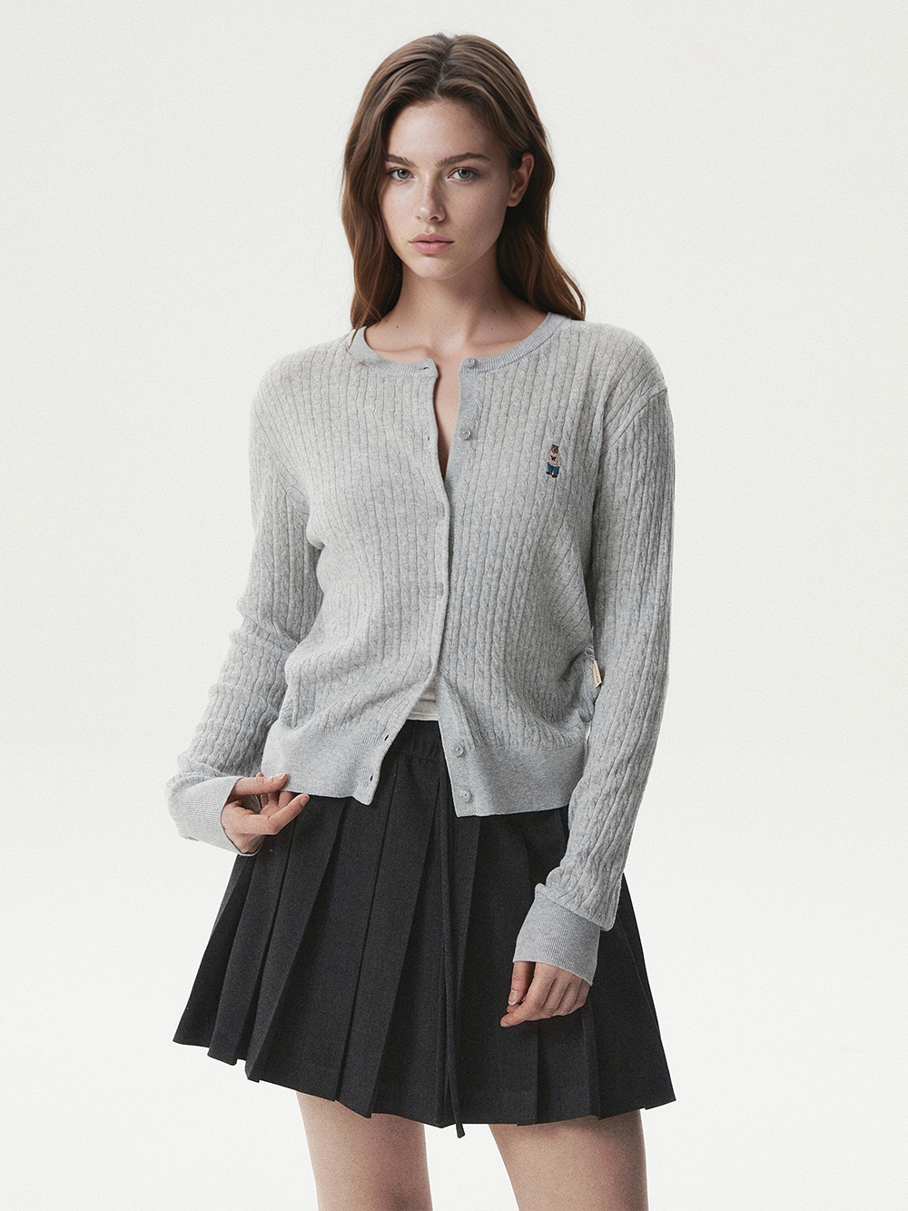 【6/9截單！限時優惠預訂】WHO.A.U STEVE HIGH GAUGE CABLE CARDIGAN（4色）