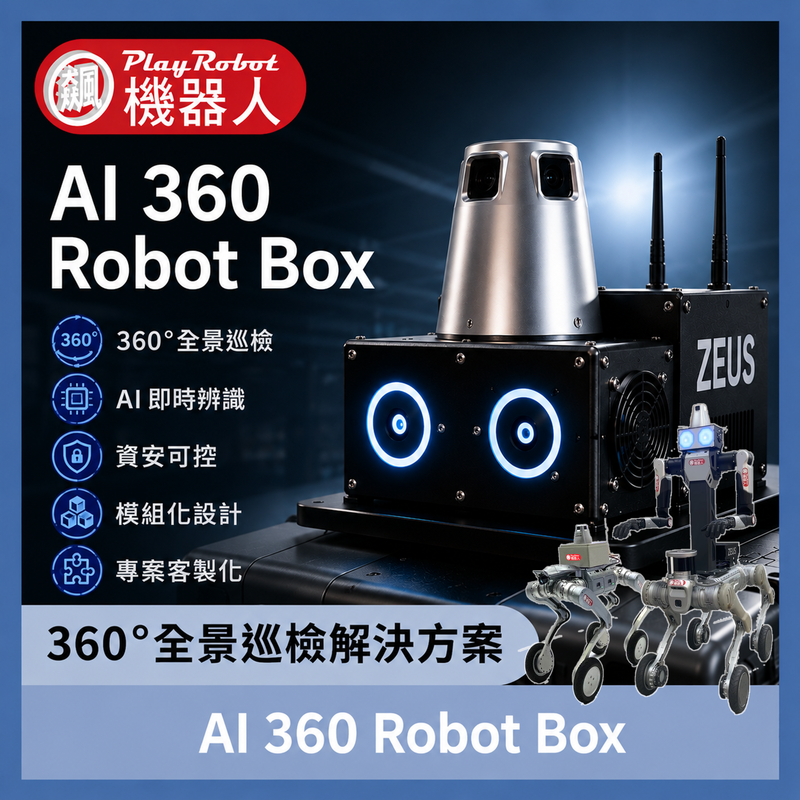 AI 360 Robot BOX｜讓任何載具擁有 360° AI 巡檢大腦