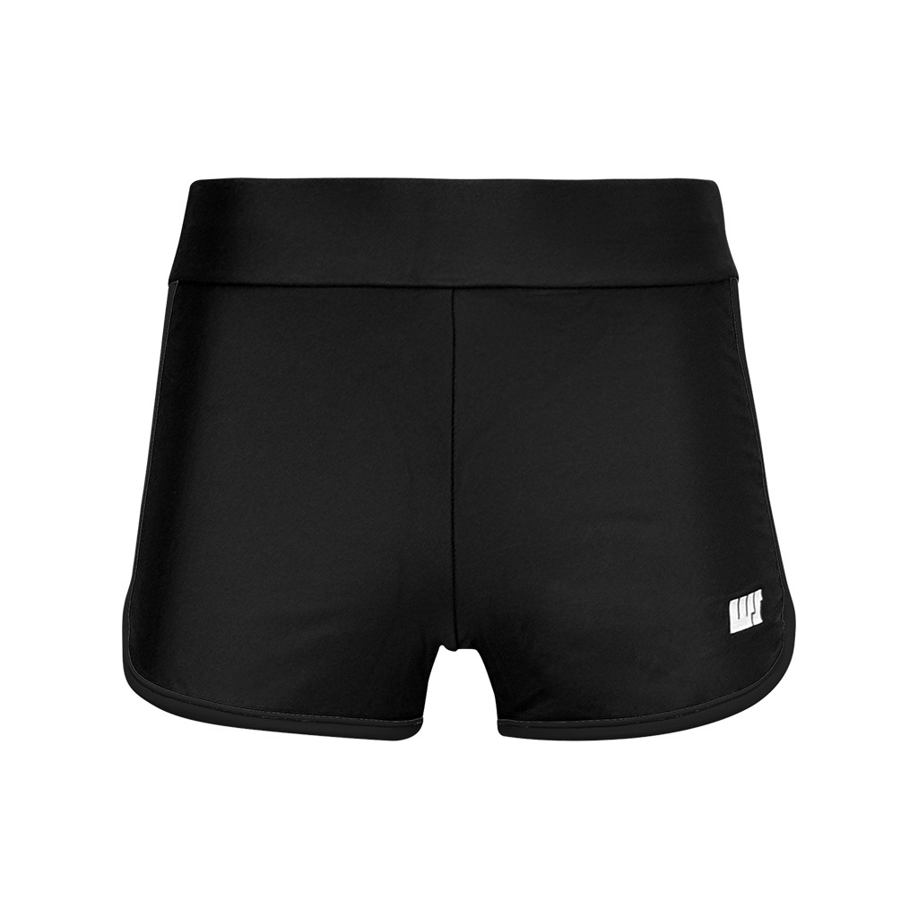 Women's Simple Figure-Flattering Swim Trunk - Black