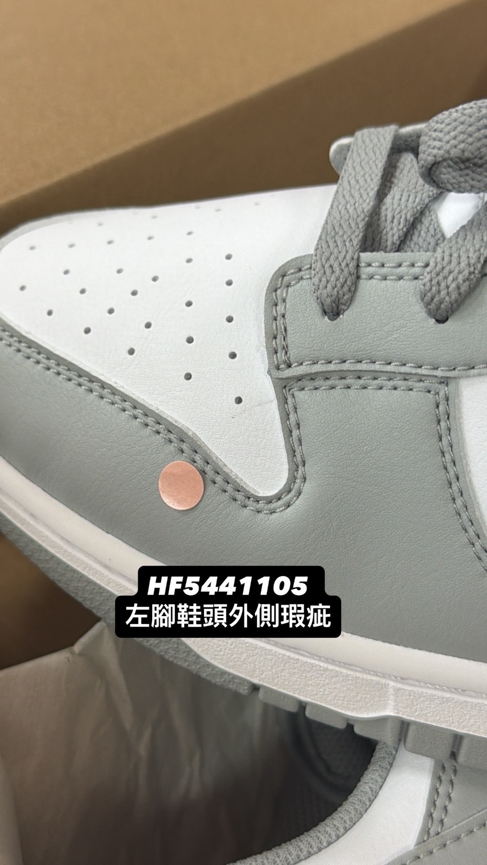 <小NG出清👾> Nike Dunk Low Retro 灰白 男鞋 31 左腳鞋頭外側瑕疵