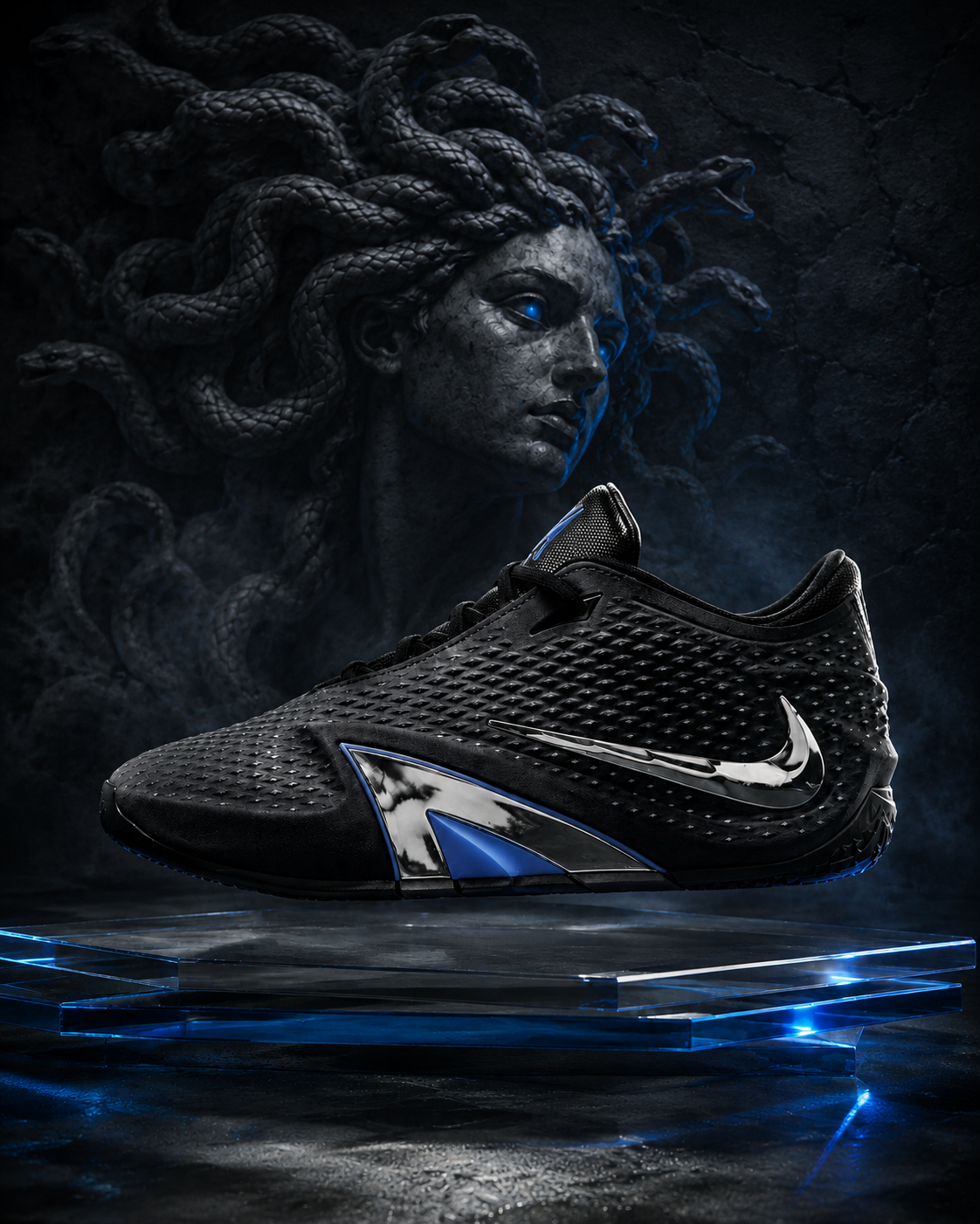 <限量款-梅杜莎的降臨讓你瞬間石化🪨🪨> Nike Ja Morant 4 'Dark Mode' 黑藍 黑魂 黑銀 銀色 莫蘭特  籃球鞋 個性 IM4136001