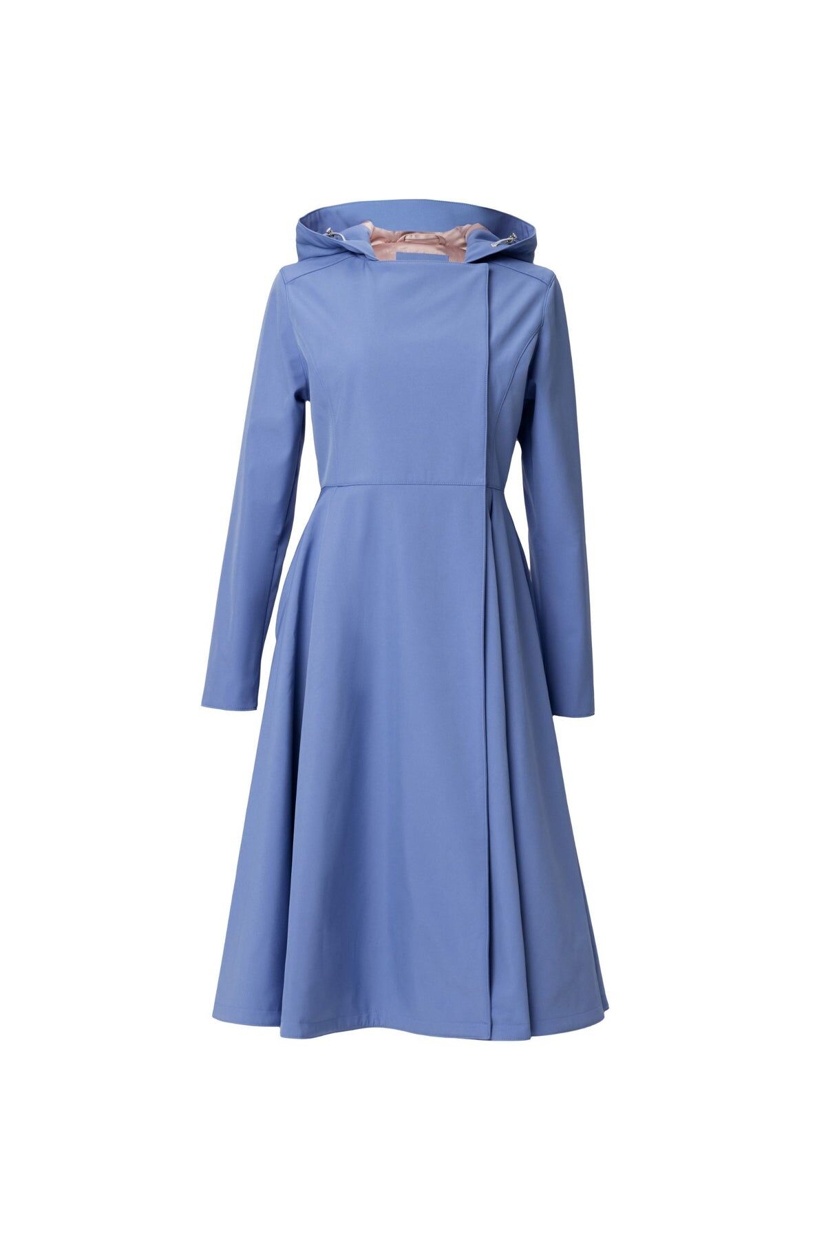 1RS0905-010 [RAINSISTERS] Mid-season Double Breasted Trench Coat Soft Blue #S-BLBR (EU)