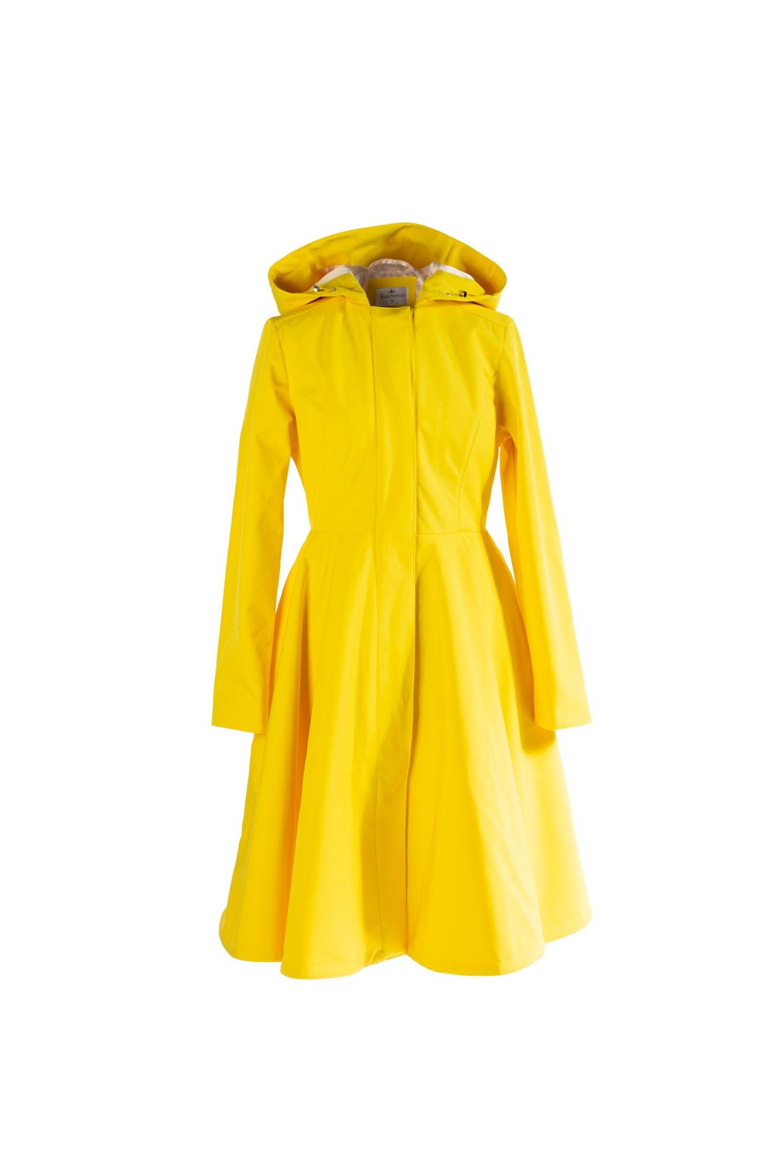 1RS0905-029 [RAINSISTERS] Mid-season Single Breasted With Full-Circle Skirt Bright Yellow #S-YESU (EU)