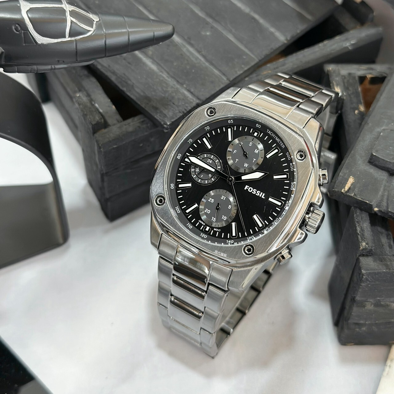 【FOSSIL】Gage 硬派八角 BQM7141 47mm 現代鐘錶