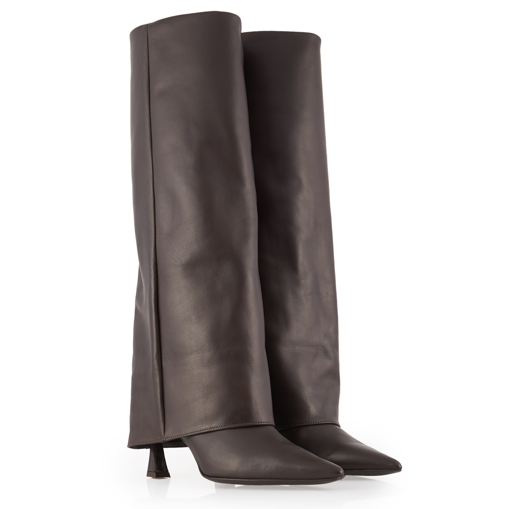 1CP0905-018 [CAMPESE] Women Boots Camoscio Brown #ED1324 (EU)
