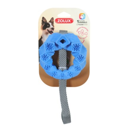 法國Zolux 狗狗玩具 TPR戶外環形玩具 藍色