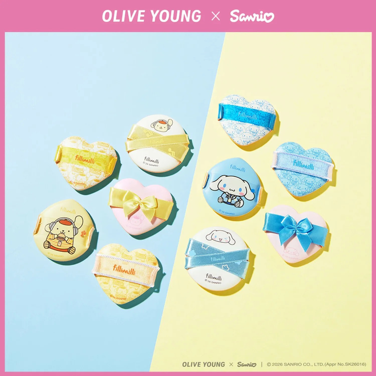 Fillimilli x Sanrio 氣墊粉撲 5p
