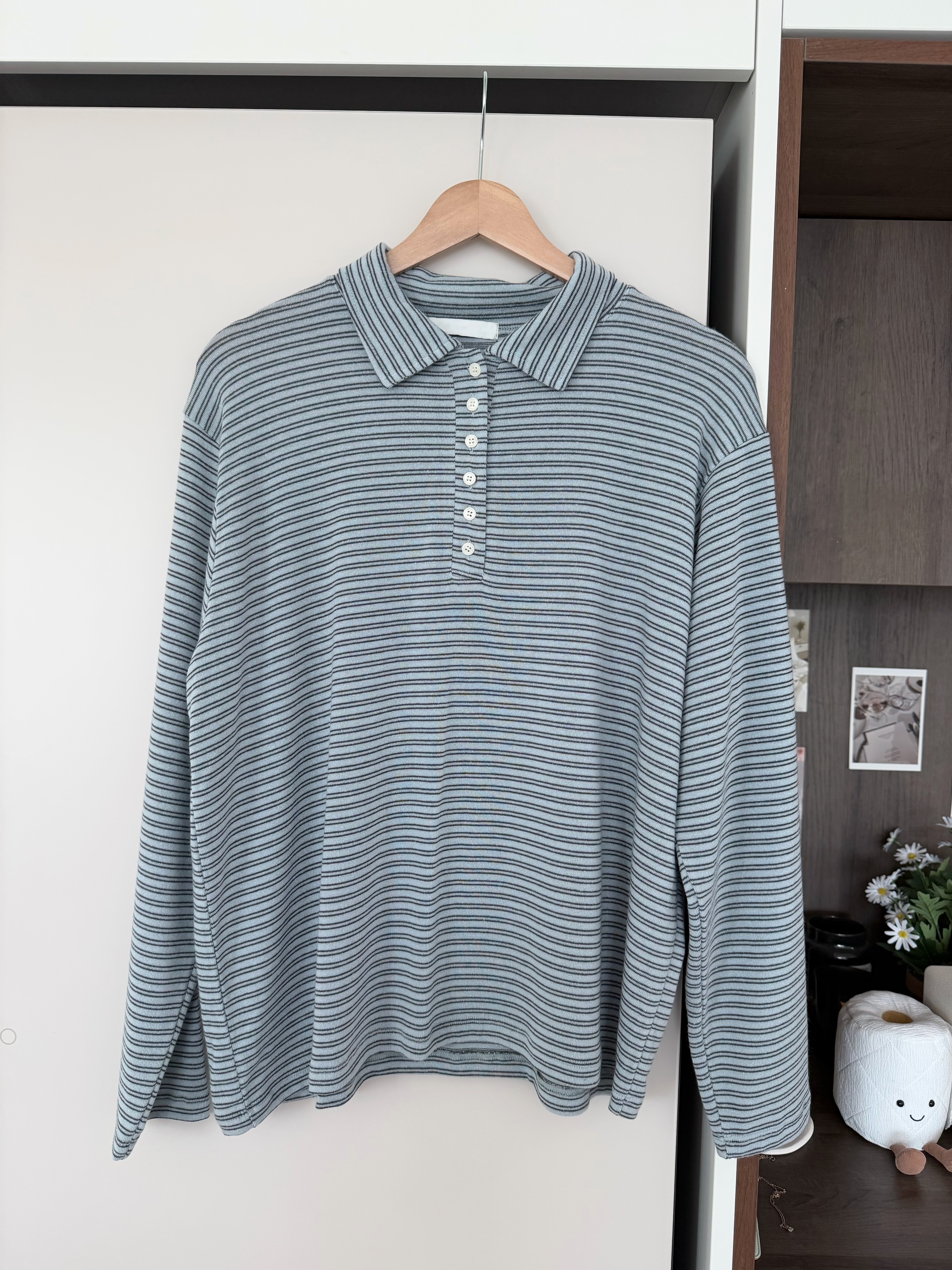 KR689 橫間鈕扣POLO領TOP-3色