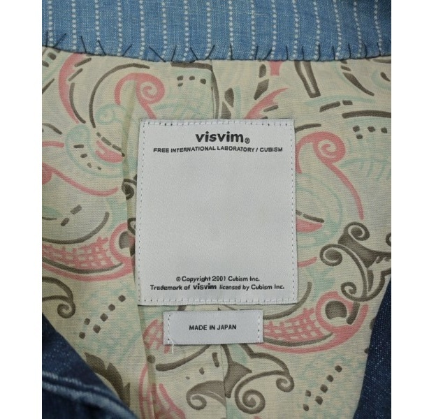 VISVIM MIES COAT INDIGO BORDER (( CONDITION: A )) 中古美品 - SIZE 2 PRE ORDER ITEM (預訂中)