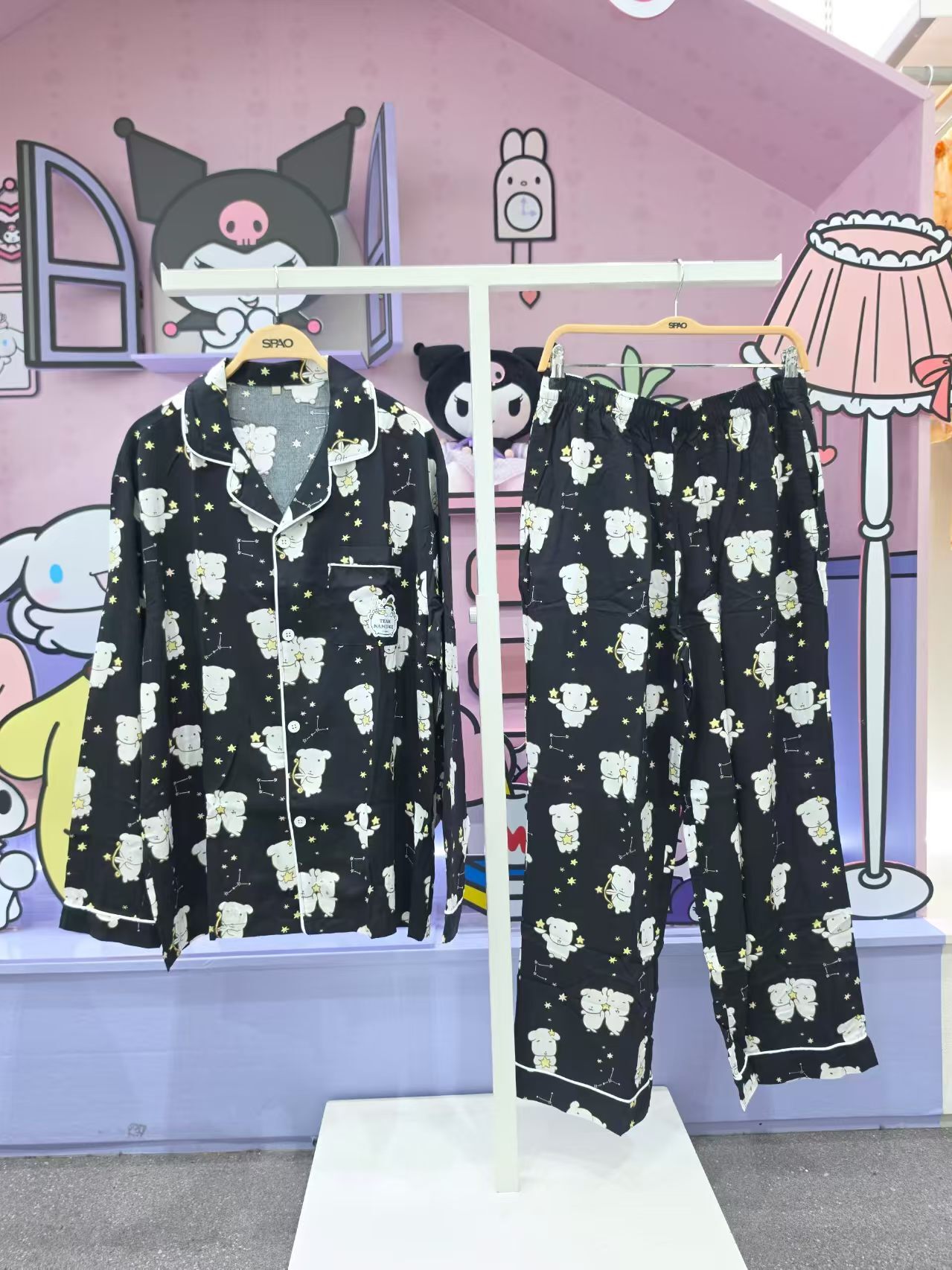 韓國代購 spao 21 新款抱抱熊長袖睡衣套裝
