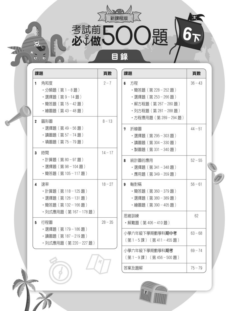 【多買多折】創意數學500 考試前必做500題(新課程版) 6下