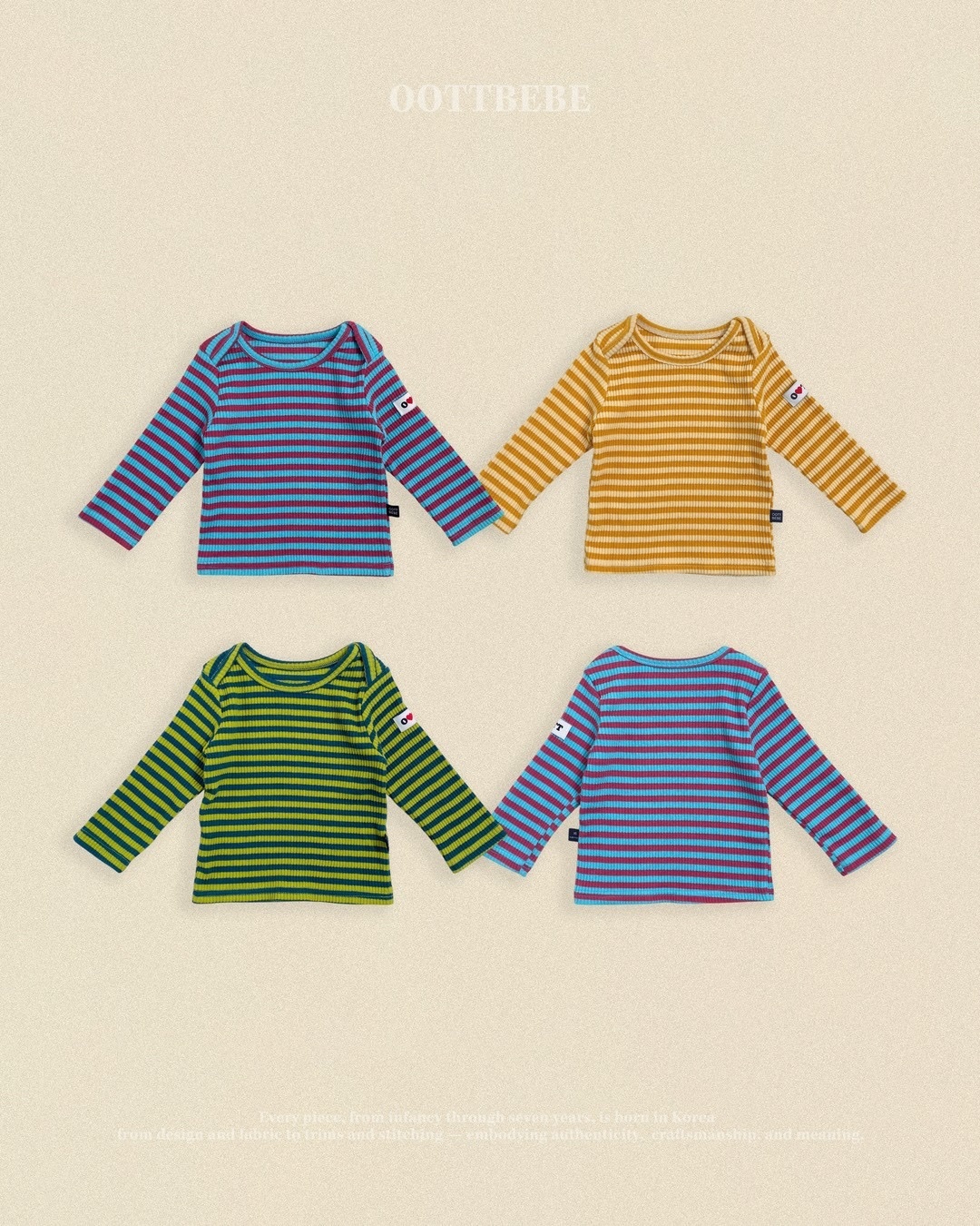 OOTT BEBE Colorful Ribbed Tee