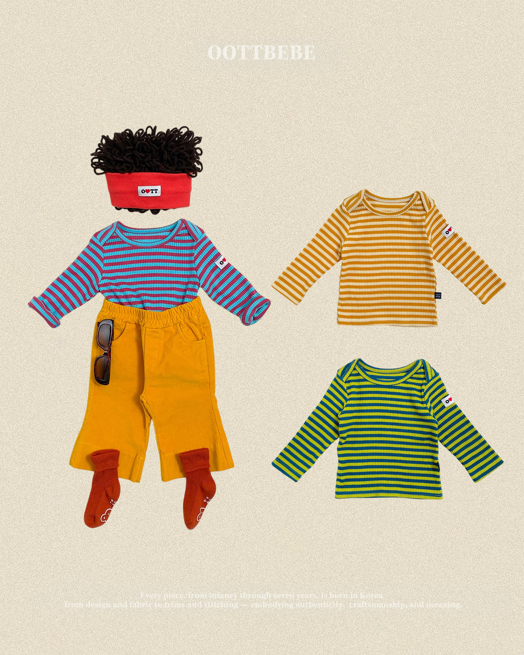 OOTT BEBE Colorful Ribbed Tee