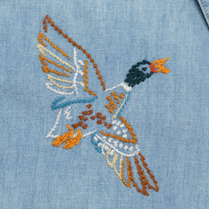 HUMAN MADE 2026 EMBROIDERED CHAMBRAY SHIRT - PRE ORDER ITEM (預訂中)