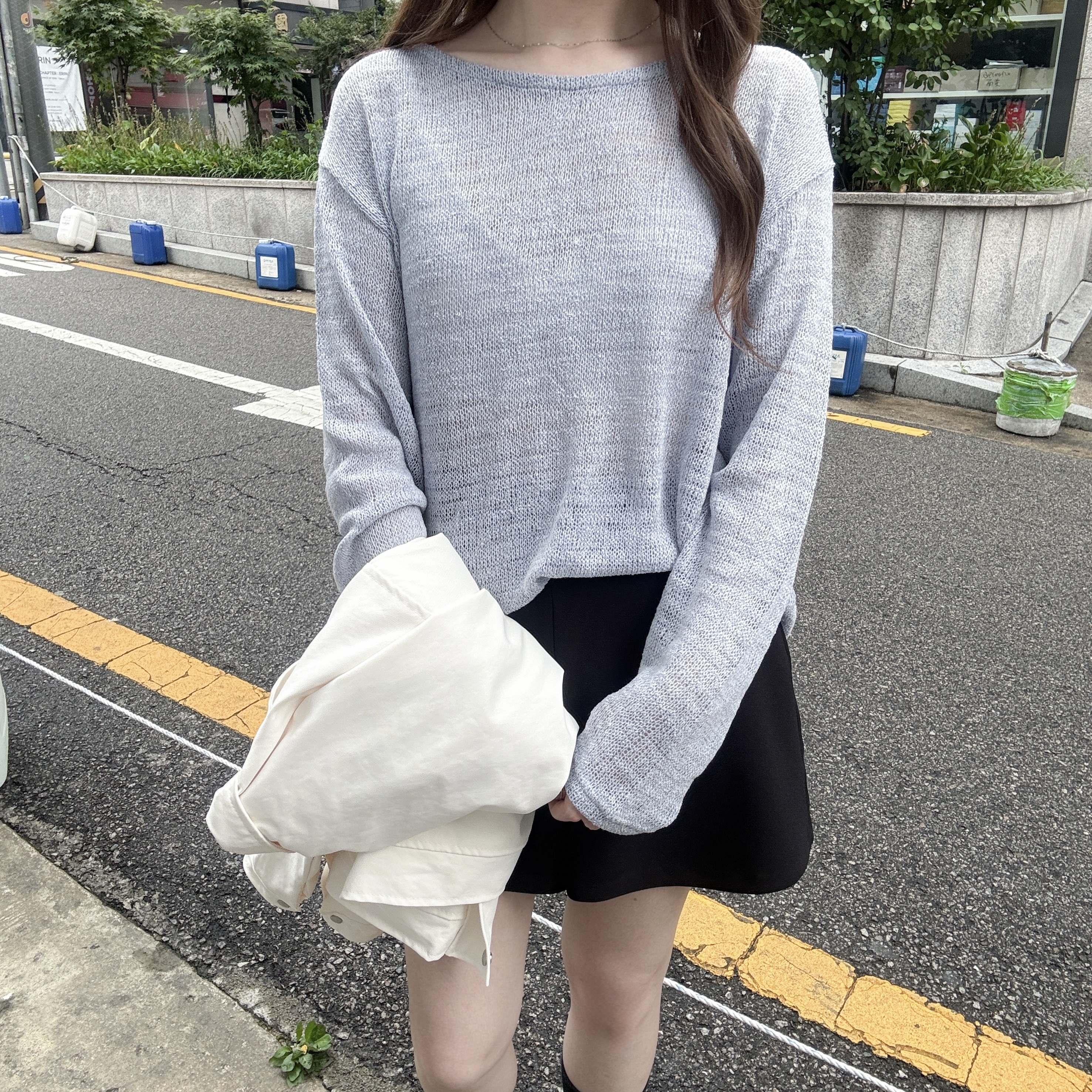 編織布休閒簡約線衫