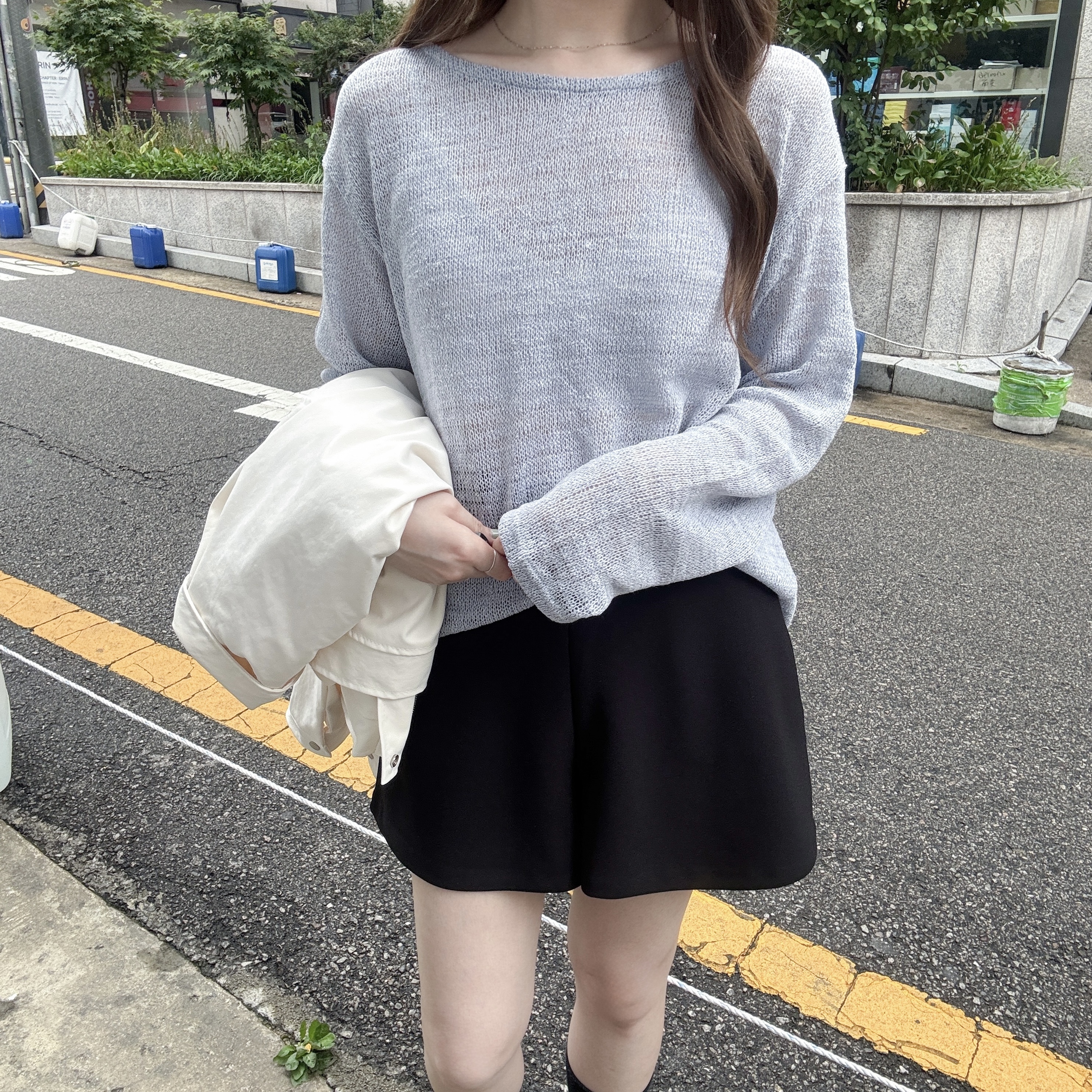編織布休閒簡約線衫