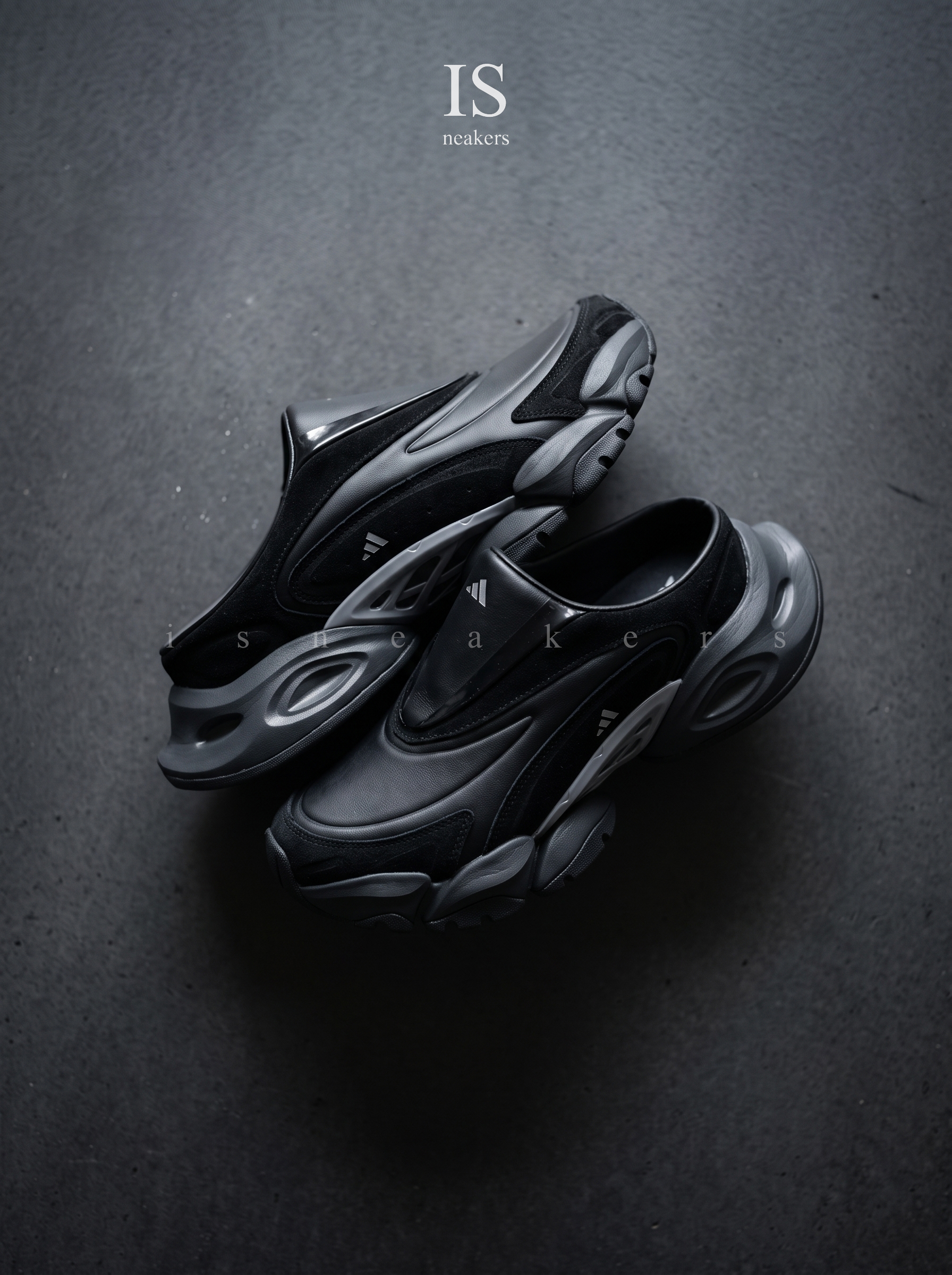 iSNEAKERS｜Adidas XLG Runner Mule FOS "Leather Black" 皮革黑 機甲鞋 穆勒鞋 LC3789