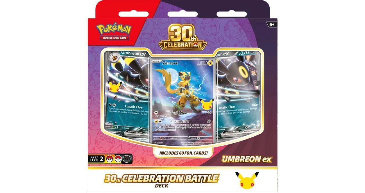 【Pre-Order】(English Edition) Pokemon Trading Card Game: 30th Celebration Battle Deck(1 set Sun&Moon)
