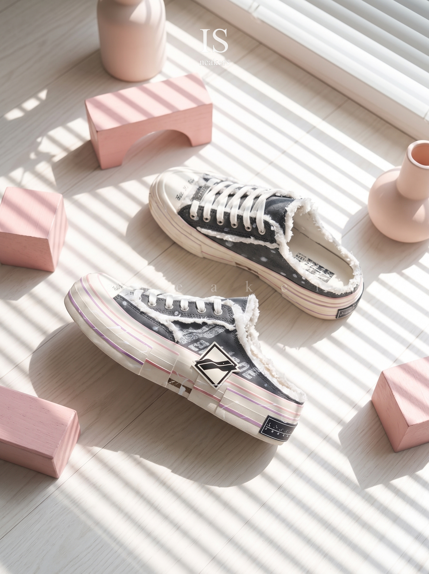 iSNEAKERS｜WE11DONE x Xvessel Gop Lows Mule "Grey" 灰色 溫感漸變 半拖穆勒鞋 F26X126B