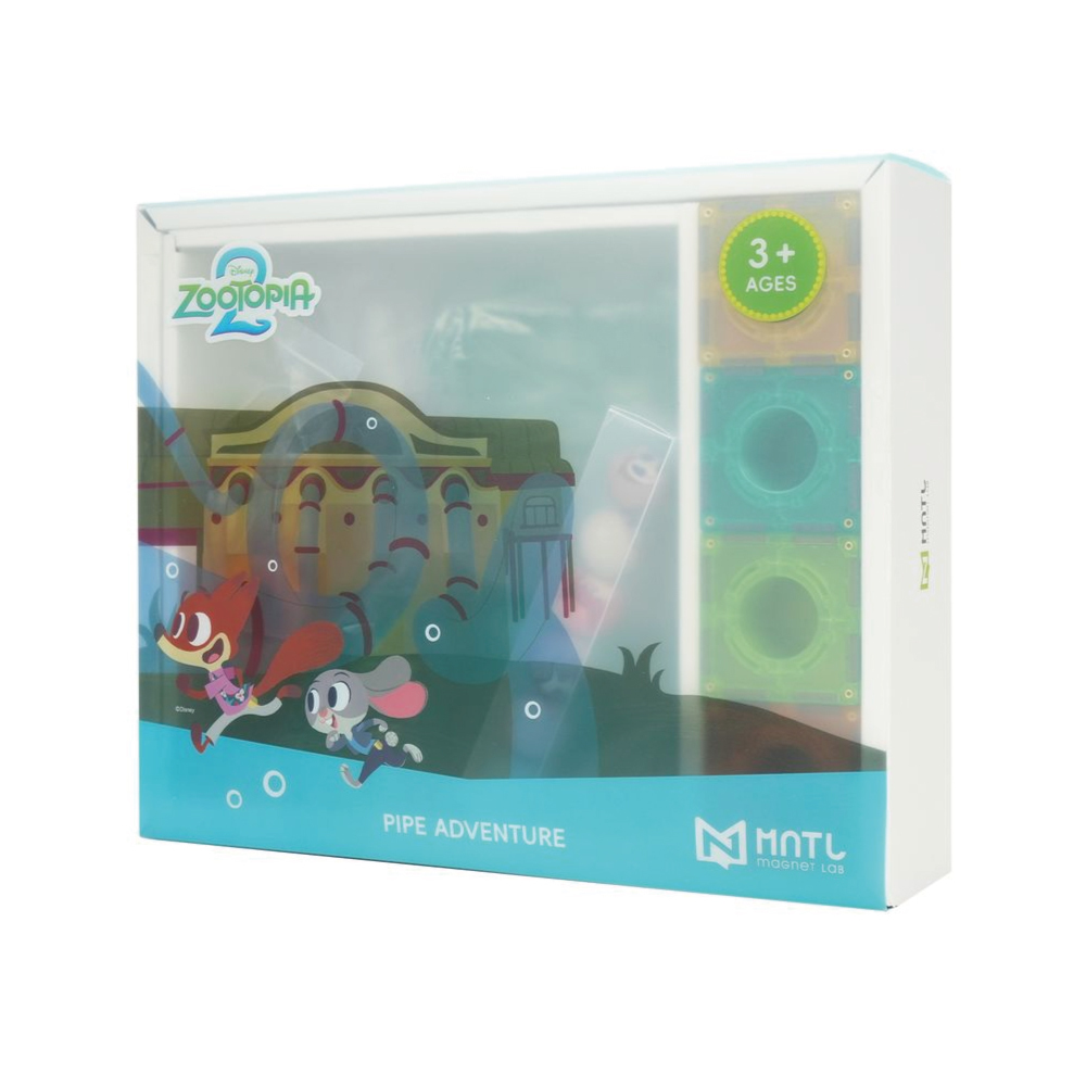 MNTL 動物方城市磁力片｜城市球球探險套組 117pcs｜Disney迪士尼正版授權 益智建構玩具（預購商品預計10月15日依序出貨）