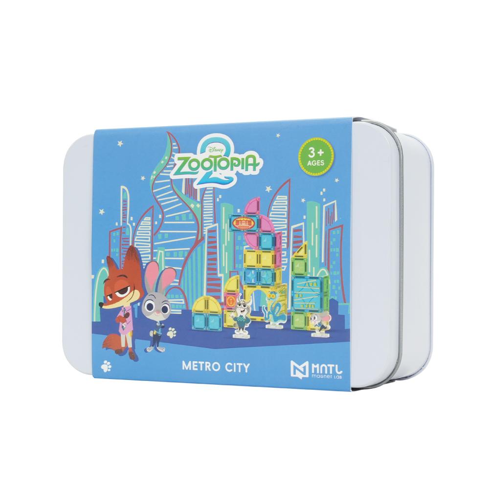 MNTL 動物方城市｜小小磁力片都會中心｜迪士尼授權 (38pcs)（預購商品預計10月15日依序出貨）