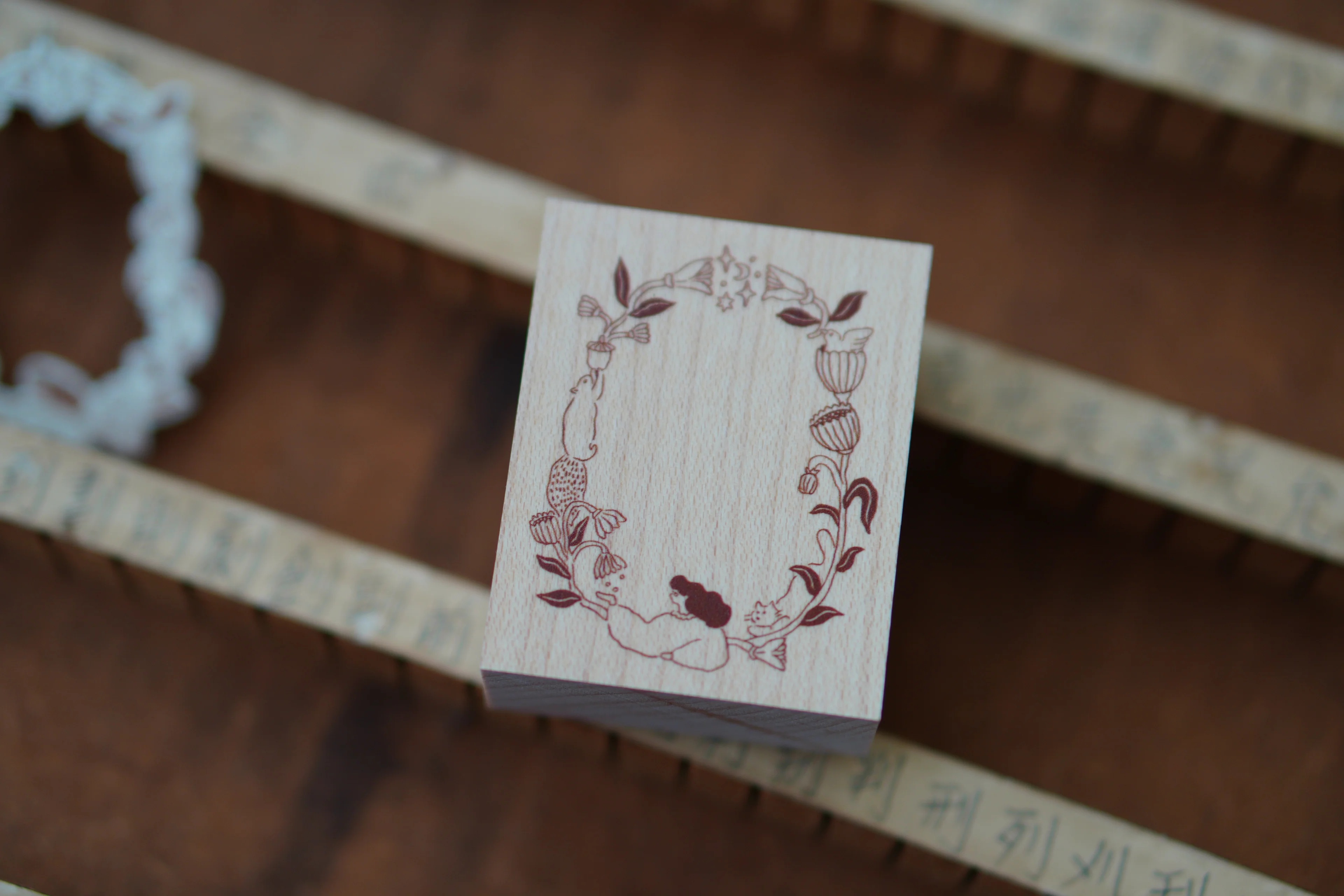 森空 Ivy Snow．Whispering Garden Frame 木頭印章