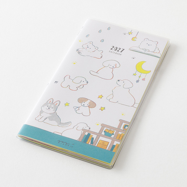2027 小狗 長形月計畫 POCKET DIARY｜日本MIDORI