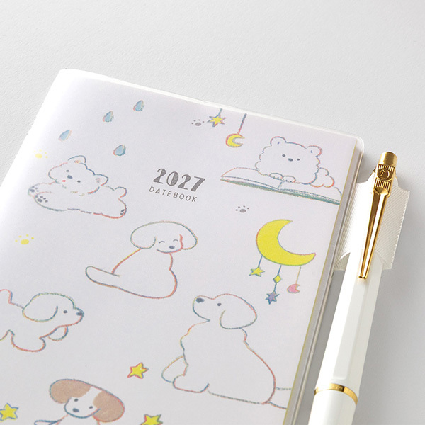 2027 小狗 長形月計畫 POCKET DIARY｜日本MIDORI