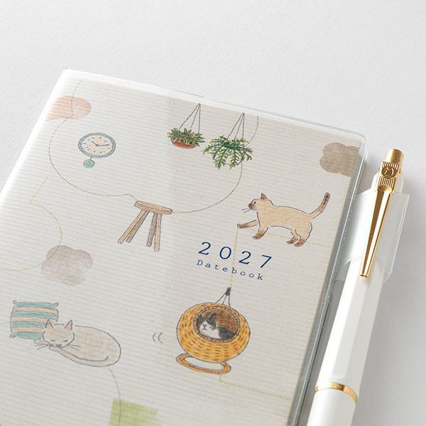 2027 小貓 長形月計畫 POCKET DIARY｜日本MIDORI