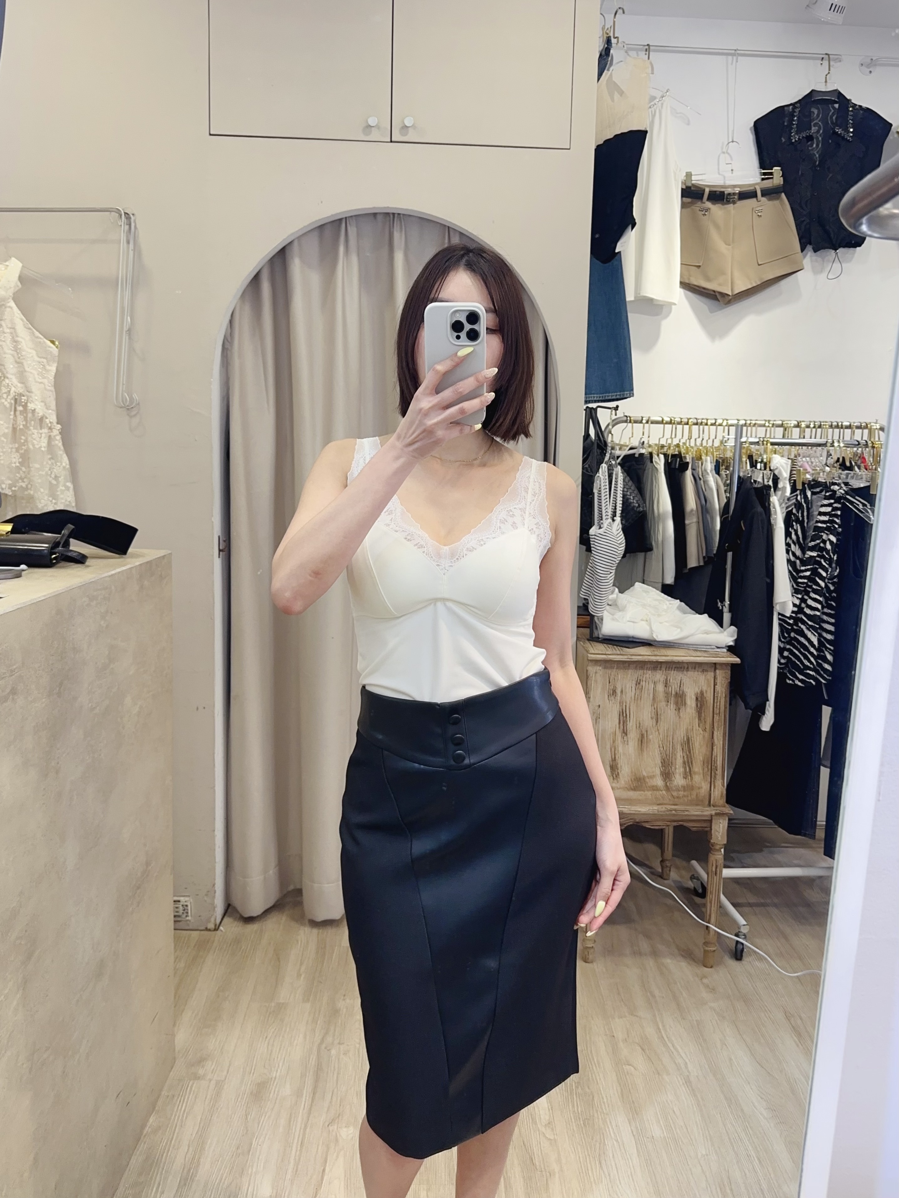前後Ｖ寬蕾絲bra top