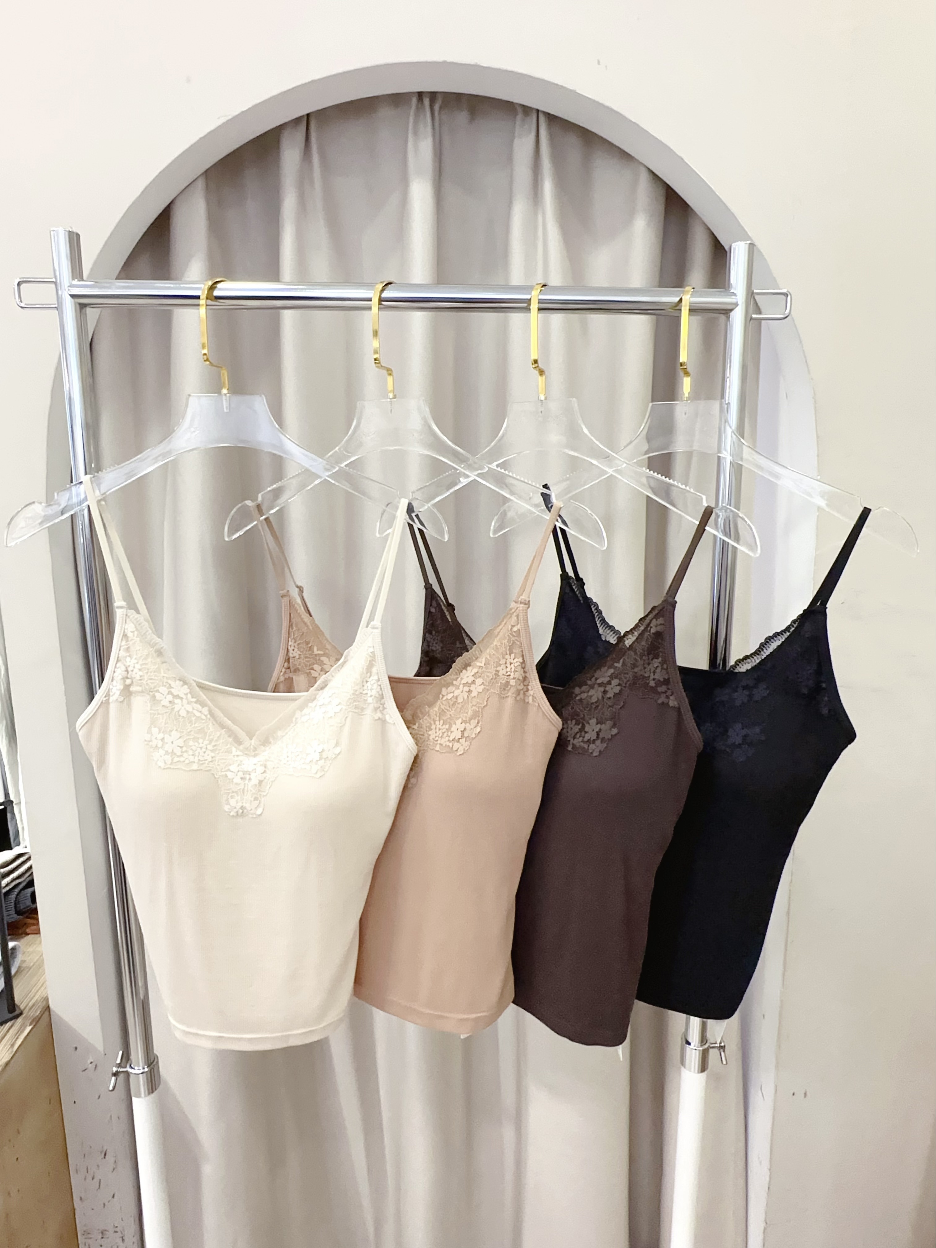 超彈力柔棉蕾絲bra top