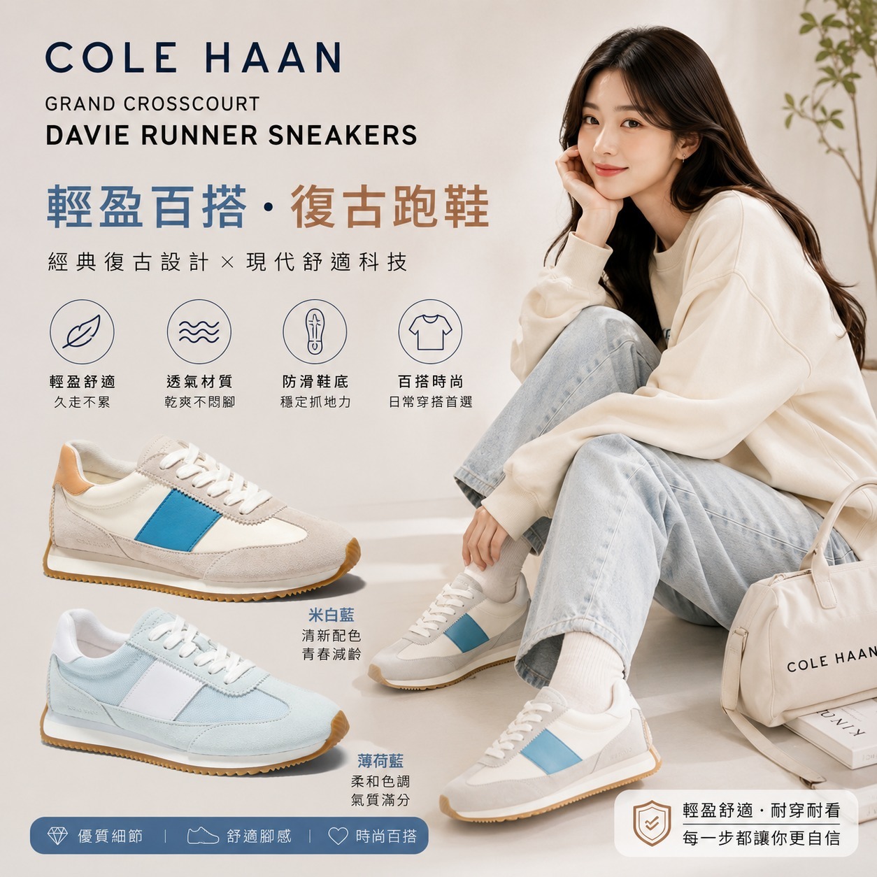 【預購】COLE HAAN Grand Crosscourt Davie H090381 女裝運動鞋