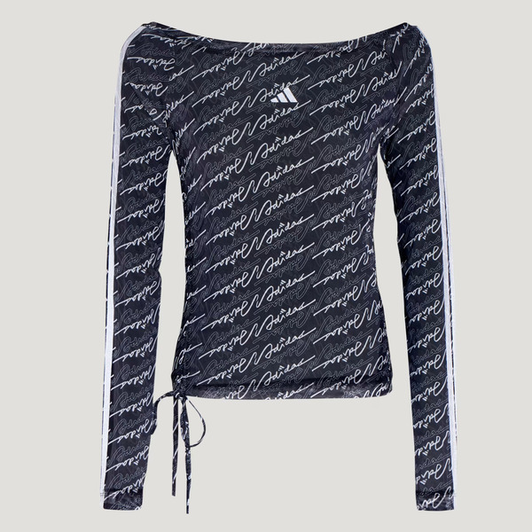 Adidas 愛迪達 Dce Mesh Ls Tee KS5308 女 長袖上衣 休閒長袖 船領 黑