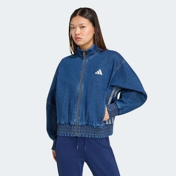 Adidas 愛迪達 St Dnm Wsh Jk KV0624 女 立領外套 丹寧外套 休閒穿搭 深藍