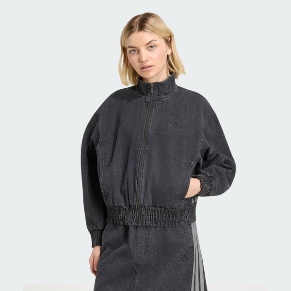 Adidas 愛迪達 St Dnm Wsh Jk KV0626 女 立領外套 丹寧外套 休閒穿搭 黑