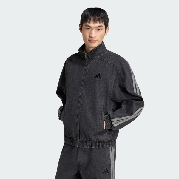 Adidas 愛迪達 Sta Dnm Jkt KV8344 男 立領外套 丹寧外套 休閒穿搭 黑