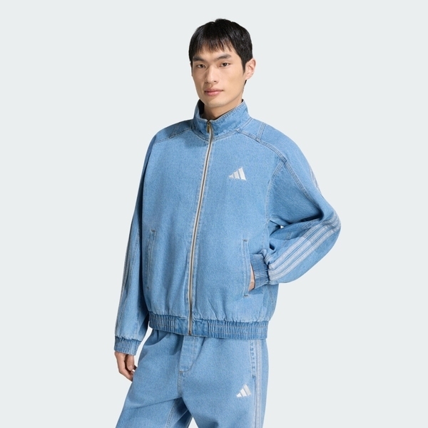 Adidas 愛迪達 Sta Dnm Jkt KV8347 男 立領外套 丹寧外套 休閒穿搭 藍