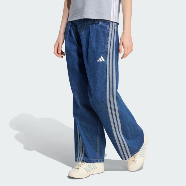 Adidas 愛迪達 St Dnm Wsh Pt KV0618 女 長褲 丹寧長褲 休閒長褲 水洗 舒適 深藍
