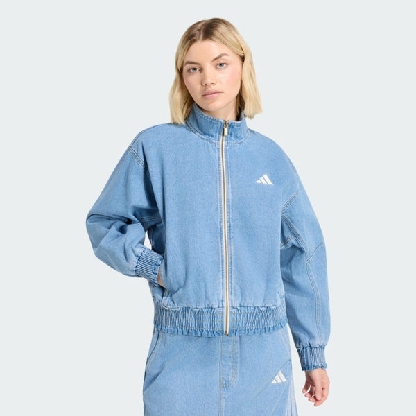 Adidas 愛迪達 St Dnm Wsh Jk KV0625 女 立領外套 丹寧外套 休閒穿搭 藍