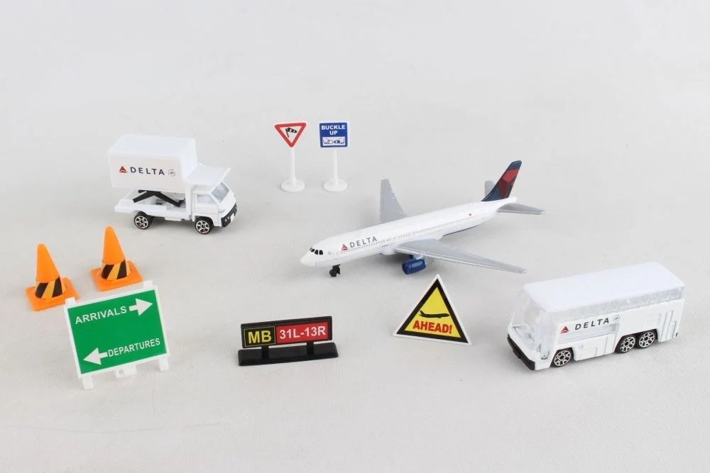 達美航空 波音777機場玩具組  (小)