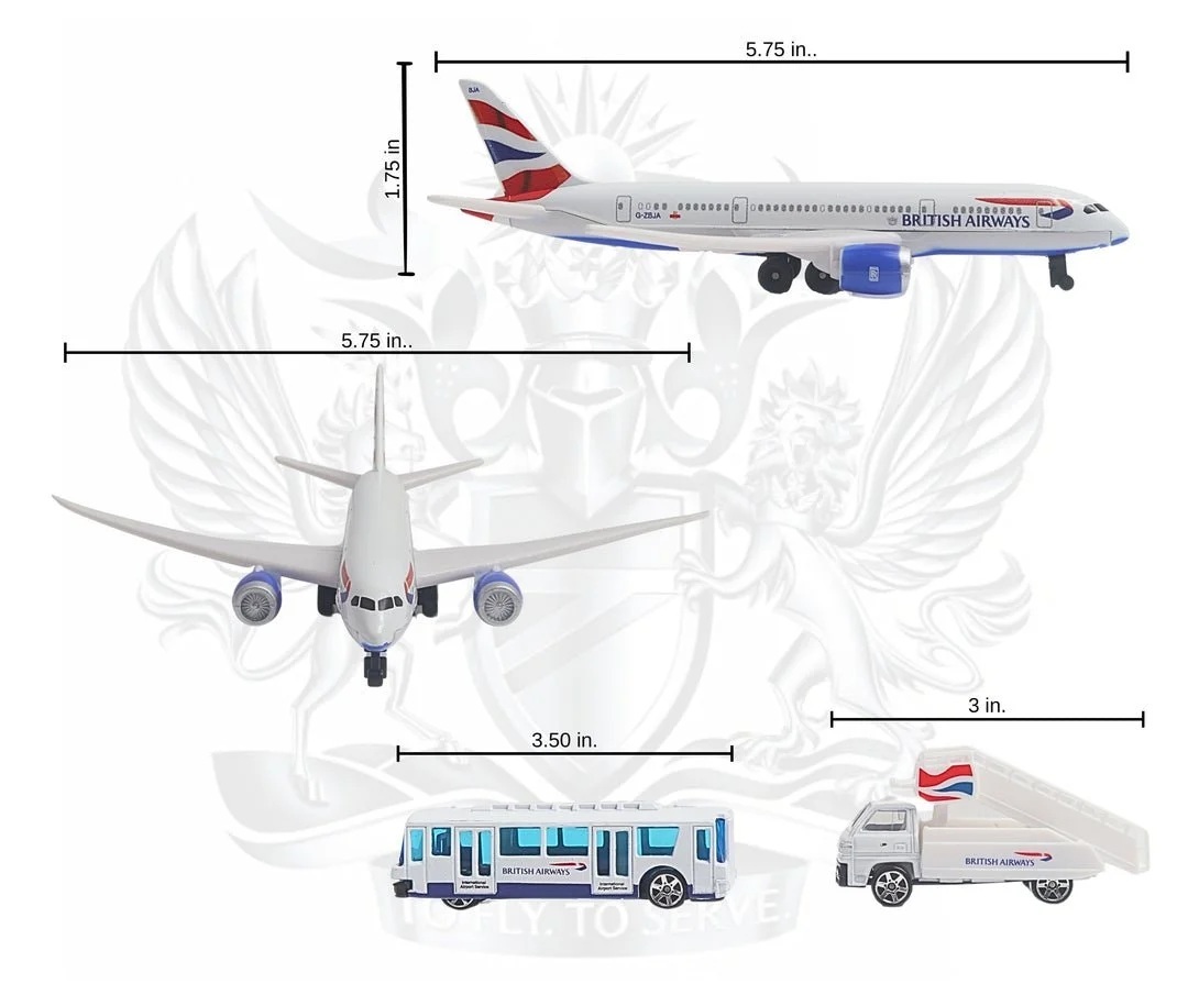 英國航空 波音787機場玩具組(小)