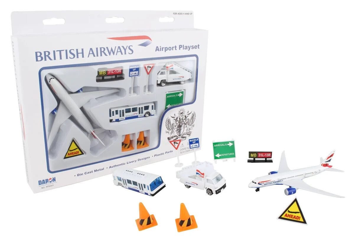英國航空 波音787機場玩具組(小)