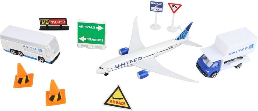 聯合航空 波音787機場玩具組 (小)