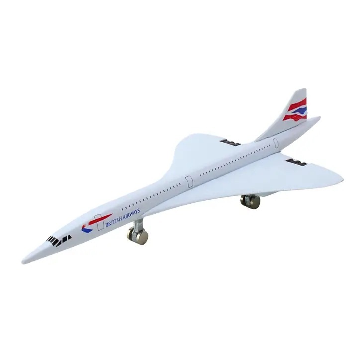 英國航空 超音速協和號單架玩具飛機
