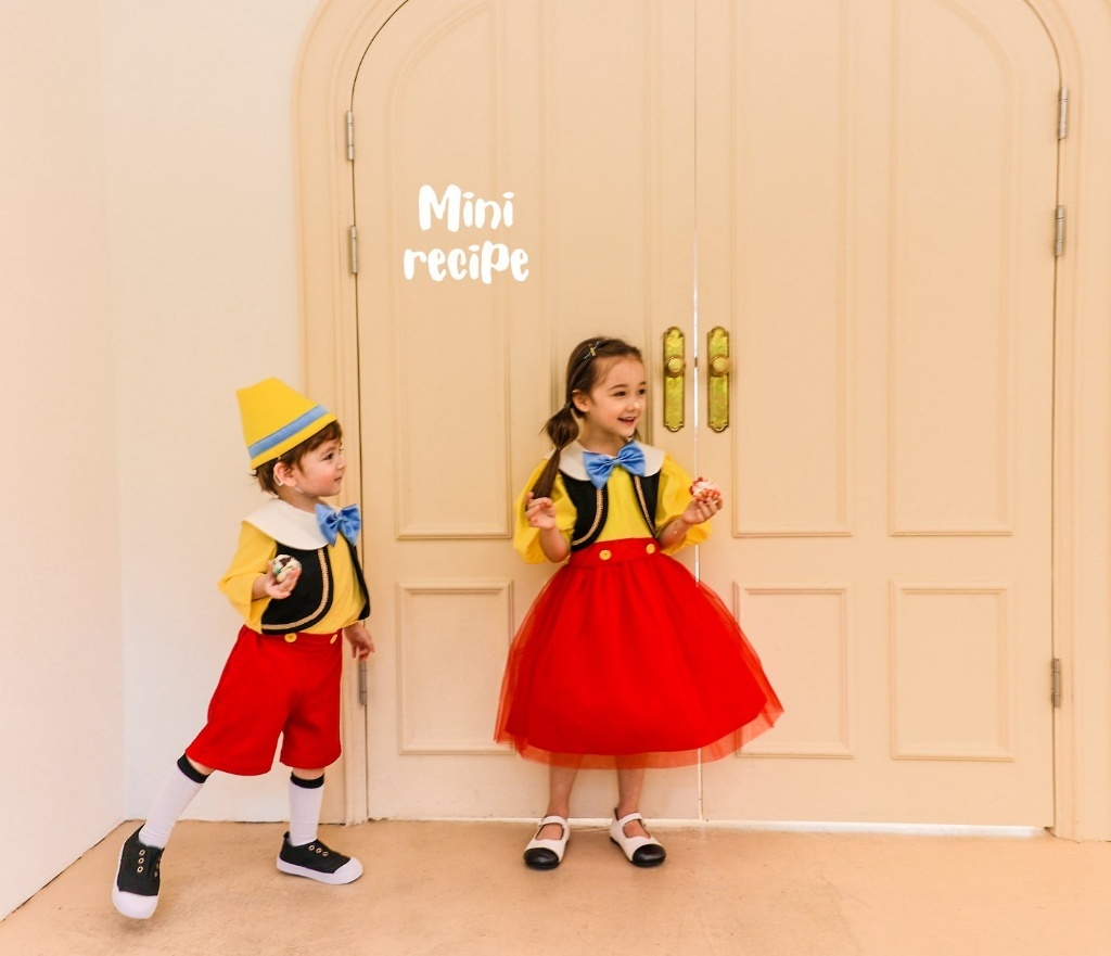 正韓秋Minirecipe 小木偶洋裝