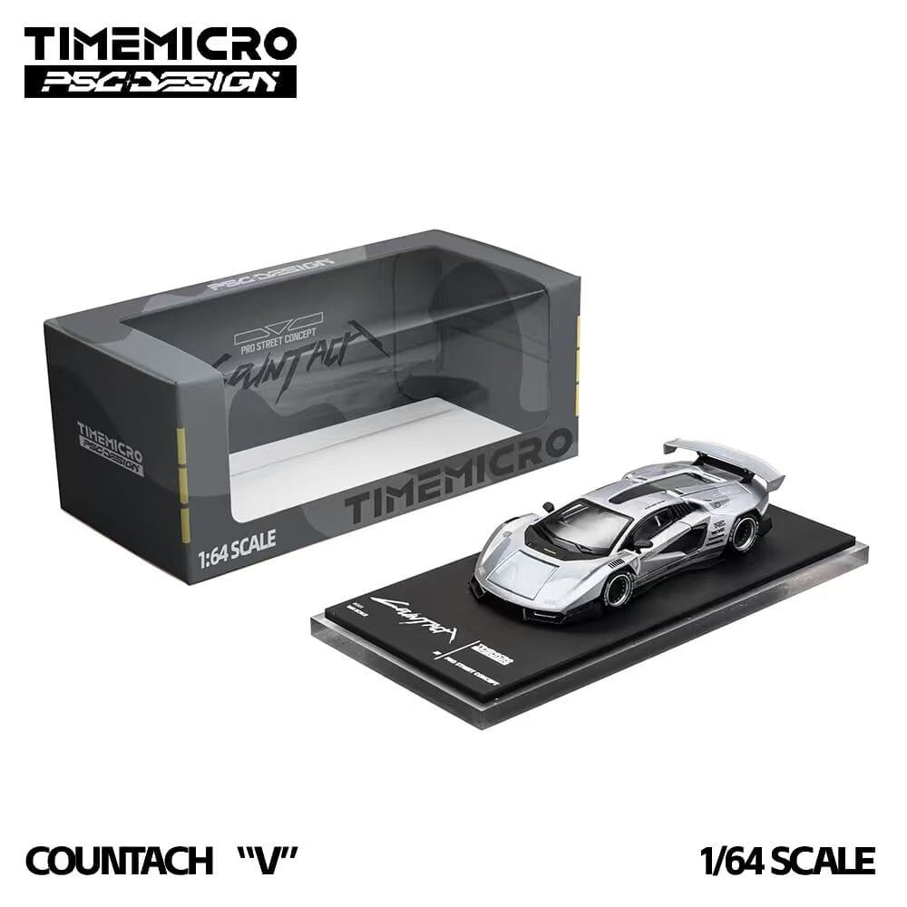 預訂:1/64 Time Micro Lamborghini Countach V Fighter Jet Gray (TM647708-D)